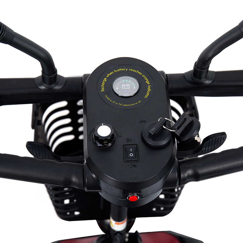 YL-07 4 হুইল ট্রাভেল ফোল্ডেবল ইলেকট্রিক চালিত মোবিলিটি স্কুটার সাথে ঝুড়ি