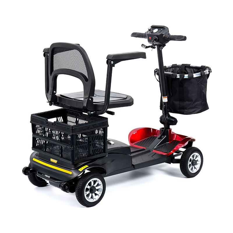 YL-02 বয়স্কদের জন্য লাইটওয়েট 4-হুইল মোবিলিটি স্কুটার, একটি 360° সুইভেল সিট সমন্বিত